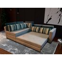 Ver imagem 1 de Sofá de Canto SFC_MM 07 Com Mola Ensacada que se Transforma em Sofá Cama de Casal Resistente e Confo