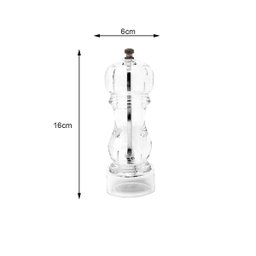 Moedor Triturador de Pimenta e Sal Pimenteiro Acrílico 16cm - 3