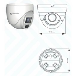 Câmera Motorola Ip Dome Metal e Plstico 4mp/h.265/ Lente 3.6mm/ Ip66 /poe - L/ Mtidm022602 - 3
