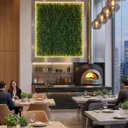 Ver imagem 2 de 3 Placas de Planta Samambaia Artificial (60X40) Parede Decorada com Folhagem Verde Muro Inglês