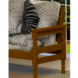 Conjunto De Sofás 3+1+1 Lugares Em Madeira Maciça com Almofadas Soltas Cinza - 3 Conjunto De Sofás 3+1+1 Lugares Em Madeira Maciça com Almofadas Soltas Cinza - 3