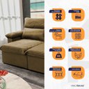 Ver imagem 4 de Sofá Retrátil Reclinável Paris 200cm Suede Velut com Molas no Assento - King House