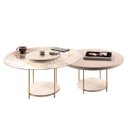 Ver imagem 1 de Mesa de Centro para Sala Pés Metálicos Kit 2 Mindy H01 Off White - Mpozenato