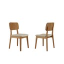 Ver imagem 3 de Conjunto Sala de Jantar Mesa Gênova 1.30cm Tampo Redondo Vidro/mdf Off White com 6 Cadeiras Valença