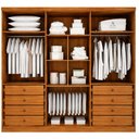 Ver imagem 3 de Guarda Roupa Casal Bristol 6 Portas 8 Gavetas Cinamomo Fendi - Novo Horizonte