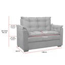 Ver imagem 5 de Sofá 2 Lugares Pequeno Confortável 1,40m Small Herrero - Nude Areia