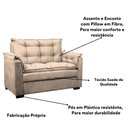 Ver imagem 4 de Sofá 2 Lugares Pequeno Confortável 1,40m Small Herrero - Nude Areia
