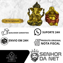 Buda Tailandês + Deusa Ganesha Estatua Resina Decoração Paz - 7