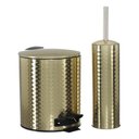 Ver imagem 1 de Kit Lavabo Luxo Lixeira Cesto 5 Litros com Pedal + Escova