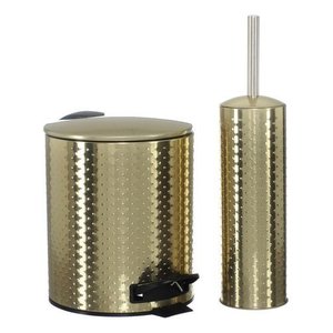 Kit Lavabo Luxo Lixeira Cesto 5 Litros com Pedal + Escova