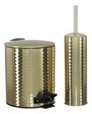 Ver imagem 1 de Kit Lavabo Luxo Lixeira Cesto 5 Litros com Pedal + Escova