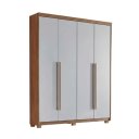 Ver imagem 1 de Guarda Roupa Solteiro Rufato Hawaii 4 Portas Nat | Off