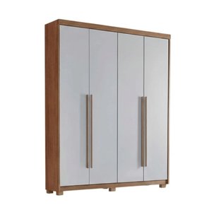 Guarda Roupa Solteiro Rufato Hawaii 4 Portas Nat | Off