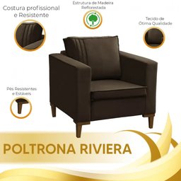 Poltrona Decorativa Riviera Veludo - Star Confort - 6