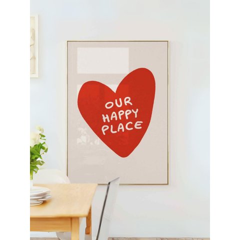 Quadro Decorativo Nosso Lugar Feliz Moderno