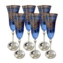 Ver imagem 1 de Jogo com 6 Taças em Cristal Azul para Flute 23x7cm