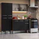 Ver imagem 2 de Armário de Cozinha Compacta 169cm Rustic/preto Emilly Madesa 10 Rustic/preto Rustic/preto