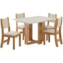 Ver imagem 2 de Mesa de Jantar 4 Lugares Morgana Mel/blonde/nude - Pnr Móveis