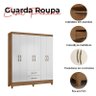 Guarda Roupa Casal Panamá 6 Portas Naturale Branco - Moval - 4