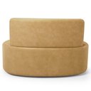 Ver mais imagens de Sofá 2 Lugares 140cm Orgânico para Sala de Estar Living Larissa L02 Couríssimo Fendi - Lyam Decor