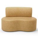 Ver imagem 5 de Sofá 2 Lugares 140cm Orgânico para Sala de Estar Living Larissa L02 Couríssimo Fendi - Lyam Decor