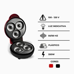 Máquina de Donuts Mini - Faz 3 Rosquinhas - 110v - 4