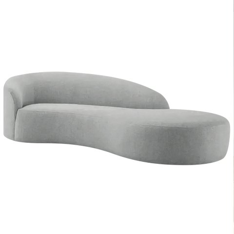 Divã Recamier Orgânico França 200cm Lado Direito Bouclé