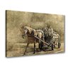 Quadro Decorativo Cavalos Puxando Carroça - 1