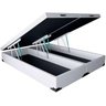Base Box Baú Queen Bipartido Branco Suede 158x198 - 1