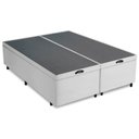 Ver imagem 3 de Base Box Baú Queen Bipartido Branco Suede 158x198