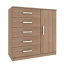 Ver imagem 5 de Conjunto Quarto de Solteiro com Guarda-Roupa e Cômoda Sapateira Evidência Móveis