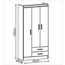 Ver imagem 4 de Conjunto Quarto de Solteiro com Guarda-Roupa e Cômoda Sapateira Evidência Móveis