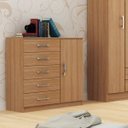 Ver imagem 7 de Conjunto Quarto de Solteiro com Guarda-Roupa e Cômoda Sapateira Evidência Móveis