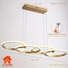 Pendente Anéis Dourado Led 48w 3 Temperaturas 3000k 4000k 6500k Bivolt Iluminação Moderna para Ambie - 4