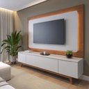 Ver imagem 3 de Painel para Tv até 65 Polegadas Off White e Freijó 180cm