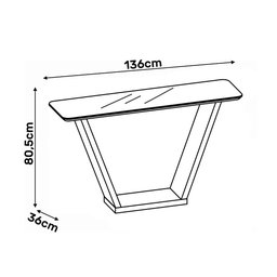 Aparador Fratello Sala Quarto Casal Tampo Arredondado Com Espelho Madeira MDF Branco Off White - 3