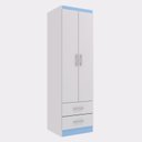 Ver mais imagens de Guarda-Roupa de Bebê 2 Portas e Cômoda 6 Gavetas Evidência Móveis