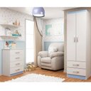 Ver imagem 1 de Guarda-Roupa de Bebê 2 Portas e Cômoda 6 Gavetas Evidência Móveis