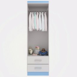 Guarda-Roupa de Bebê 2 Portas e Cômoda 6 Gavetas Evidência Móveis - 7 Guarda-Roupa de Bebê 2 Portas e Cômoda 6 Gavetas Evidência Móveis - 7