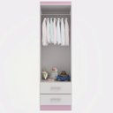 Ver imagem 6 de Guarda-Roupa de Bebê 2 Portas e Cômoda 6 Gavetas Evidência Móveis