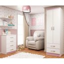 Ver imagem 1 de Guarda-Roupa de Bebê 2 Portas e Cômoda 6 Gavetas Evidência Móveis