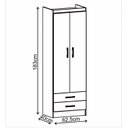 Ver imagem 2 de Guarda-Roupa de Bebê 2 Portas e Cômoda 6 Gavetas Evidência Móveis
