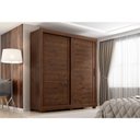 Ver imagem 3 de Guarda Roupa Casal Titanium 2 Portas 4 Gavetas Jacarandá Fosco - Zanzini