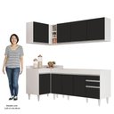Ver imagem 5 de Armário de Cozinha Modulado de Canto Direito 4 Peças Cp40 Balcão sem Tampo Branco/preto - Lumil Lumi