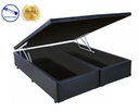 Ver imagem 1 de Cama Box Baú Casal Preta Bipartida com Pistão a Gás - 138x188x41