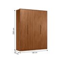 Ver imagem 2 de Guarda Roupa Casal Lago da Aurora 4 Portas 3 Gavetas MDP Nogueira Touch Demóbile