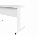 Ver imagem 6 de Mesa Escrivaninha Pés Metal 120cm x 60cm com Gaveteiro Suspenso 2 Gavetas F5 Office Cor:Branco