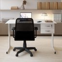 Ver imagem 7 de Mesa Escrivaninha Pés Metal 120cm x 60cm com Gaveteiro Suspenso 2 Gavetas F5 Office Cor:Branco