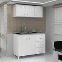Ver imagem 1 de Cozinha Completa Modulada 2 Peças Branco/Diversas Cores