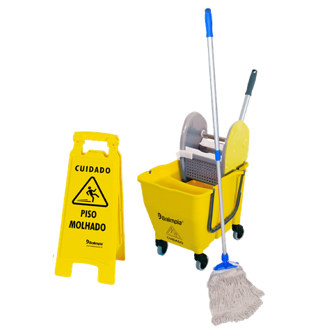 Kit Mop Completo C/placa Amarelo Bralimpia Nykt01